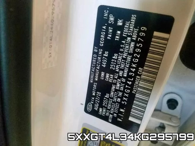 5XXGT4L34KG295799 фото 2