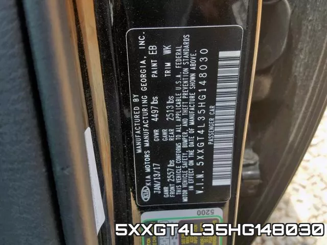5XXGT4L35HG148030 фото 2