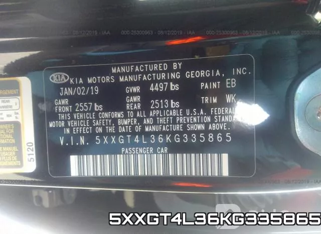 5XXGT4L36KG335865 фото 10