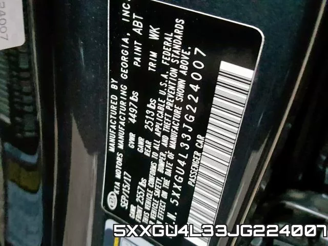5XXGU4L33JG224007 фото 2
