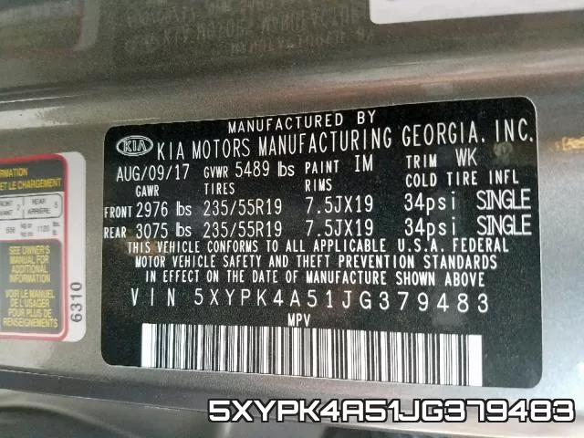 5XYPK4A51JG379483 фото 2