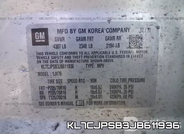 KL7CJPSB3JB611936 фото 10