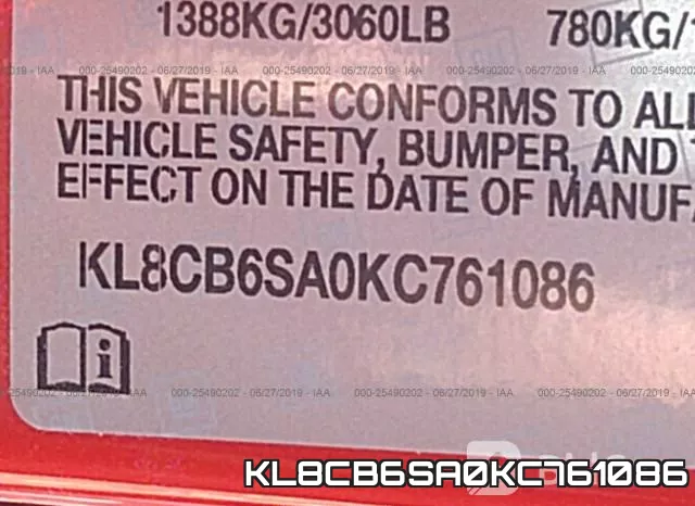 KL8CB6SA0KC761086 фото 10