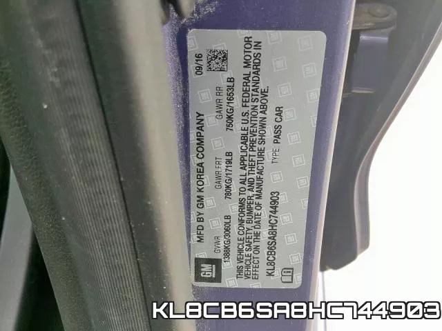 KL8CB6SA8HC744903 фото 2
