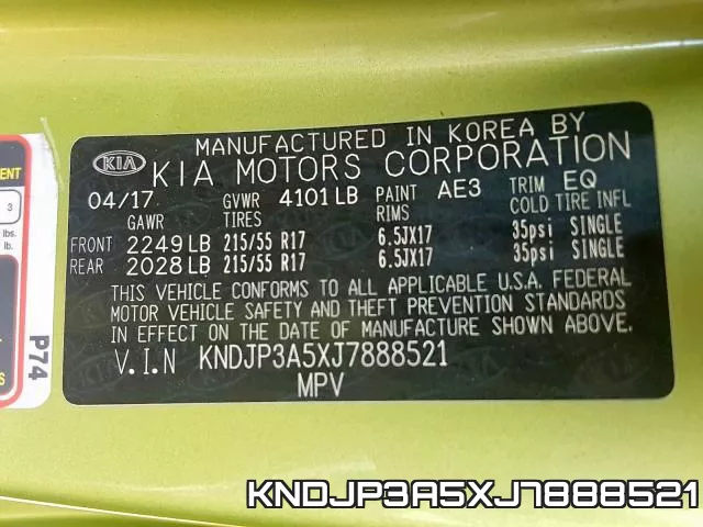 KNDJP3A5XJ7888521 фото 2