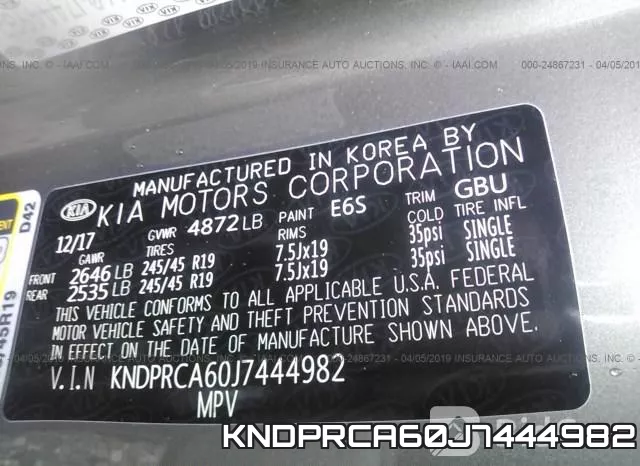 KNDPRCA60J7444982 фото 10