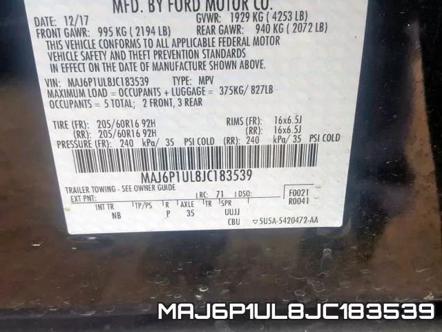 MAJ6P1UL8JC183539 фото 2