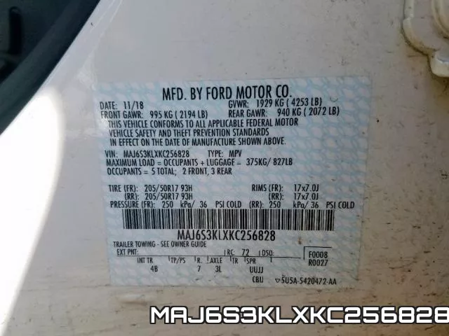 MAJ6S3KLXKC256828 фото 2
