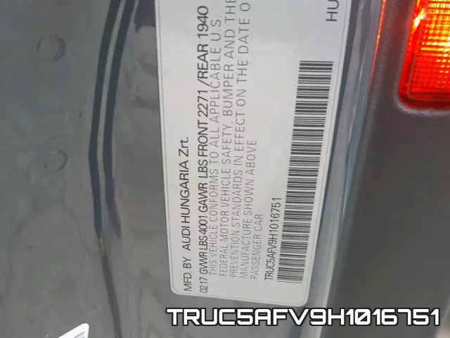 TRUC5AFV9H1016751 фото 2