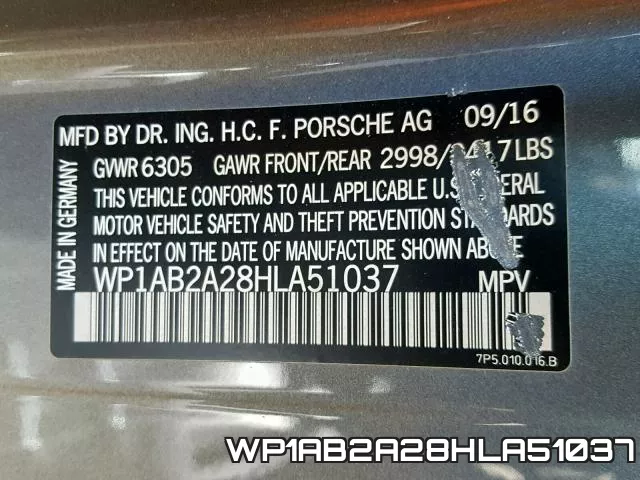 WP1AB2A28HLA51037 фото 2