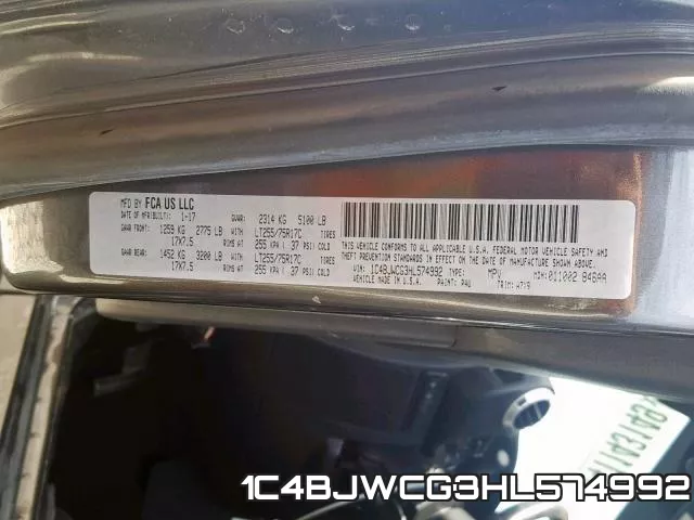 1C4BJWCG3HL574992 фото 2