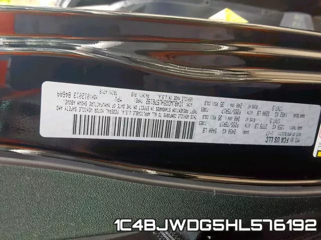 1C4BJWDG5HL576192 фото 2