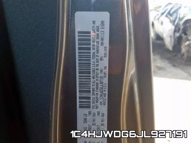 1C4HJWDG6JL927191 фото 2