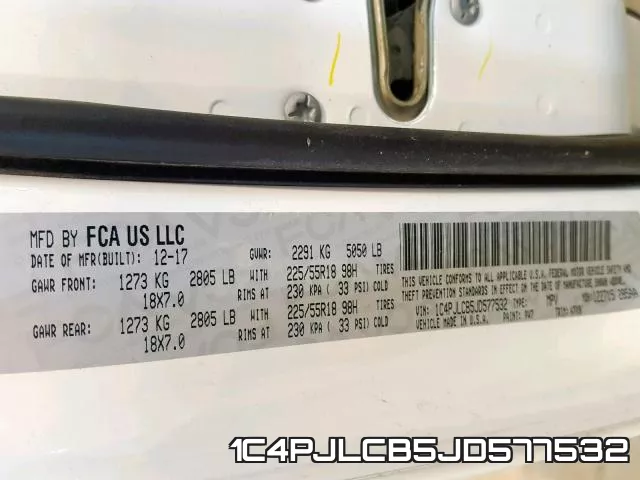 1C4PJLCB5JD577532 фото 2