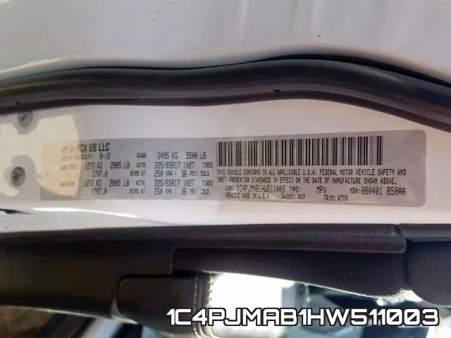 1C4PJMAB1HW511003 фото 2