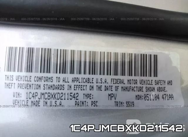 1C4PJMCBXKD211542 фото 10