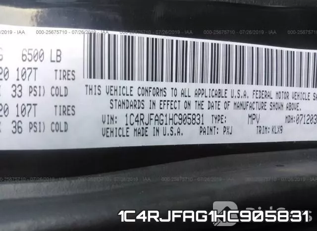 1C4RJFAG1HC905831 фото 10
