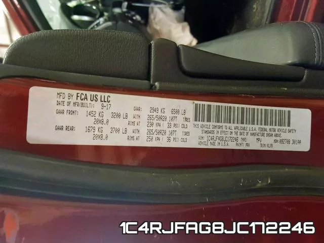 1C4RJFAG8JC172246 фото 2