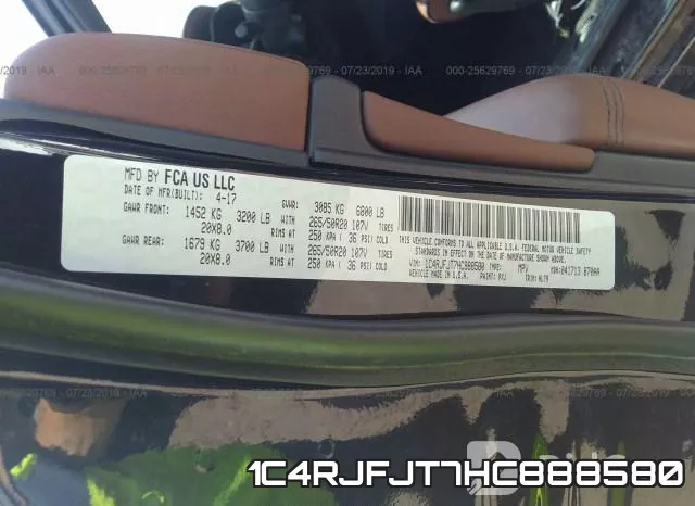 1C4RJFJT7HC888580 фото 10