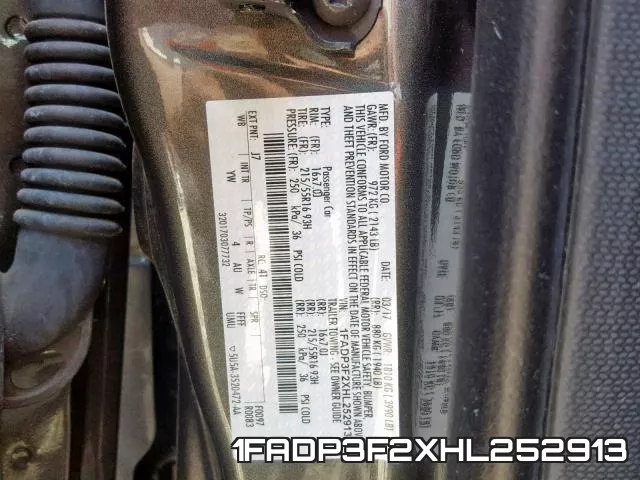 1FADP3F2XHL252913 фото 2
