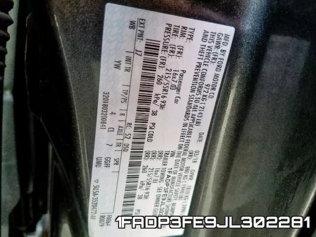 1FADP3FE9JL302281 фото 2