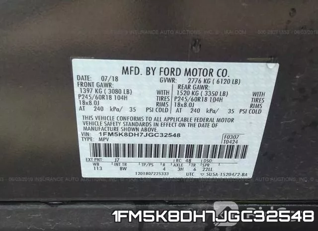 1FM5K8DH7JGC32548 фото 10