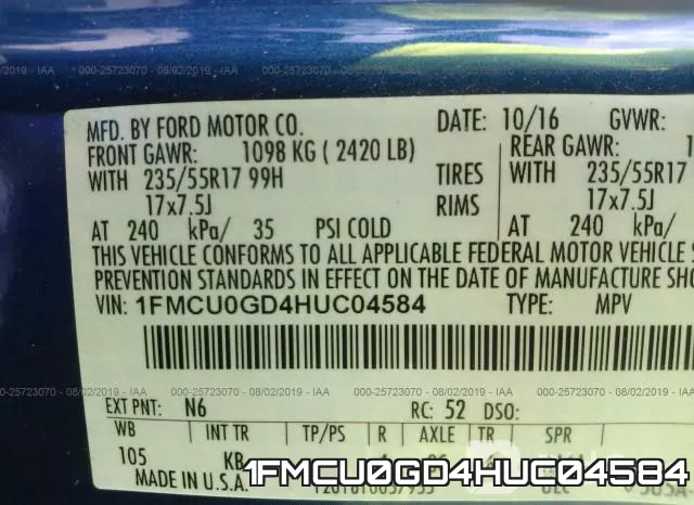 1FMCU0GD4HUC04584 фото 10