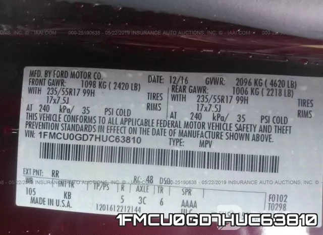 1FMCU0GD7HUC63810 фото 10