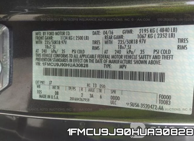 1FMCU9J90HUA30828 фото 10