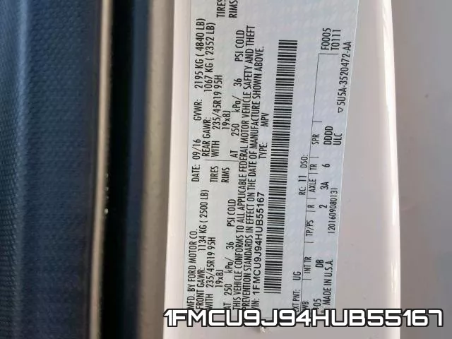 1FMCU9J94HUB55167 фото 2