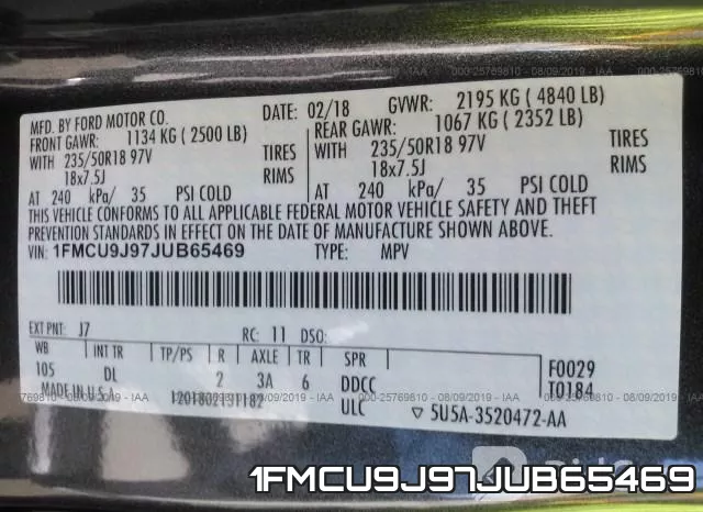 1FMCU9J97JUB65469 фото 10