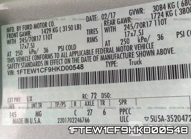 1FTEW1CF9HKD00548 фото 10