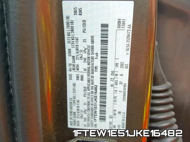 1FTEW1E51JKE16482 фото 2