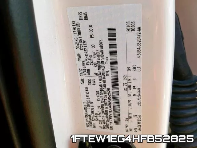 1FTEW1EG4HFB52825 фото 2