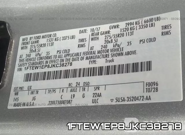 1FTEW1EP8JKC38278 фото 10