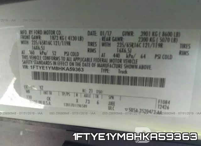 1FTYE1YM8HKA59363 фото 10