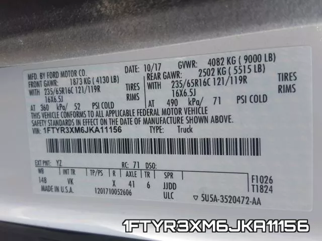1FTYR3XM6JKA11156 фото 2