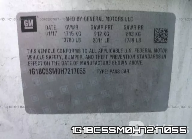 1G1BC5SM0H7217055 фото 10