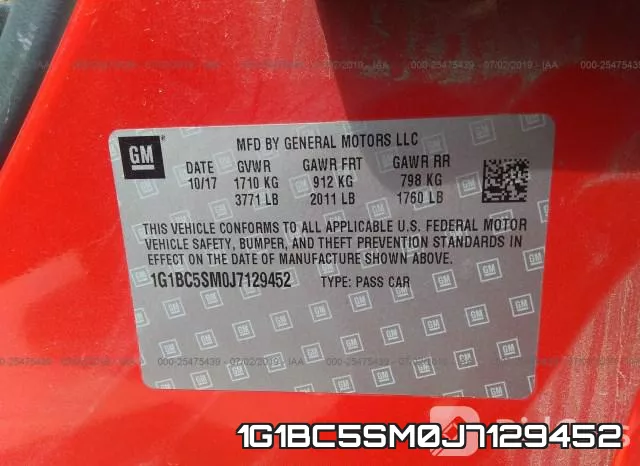 1G1BC5SM0J7129452 фото 10