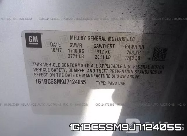 1G1BC5SM9J7124055 фото 10