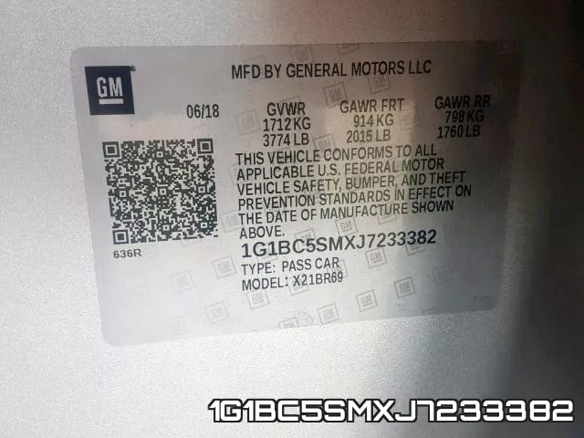 1G1BC5SMXJ7233382 фото 2