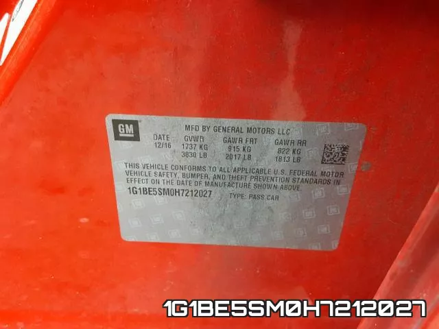 1G1BE5SM0H7212027 фото 2