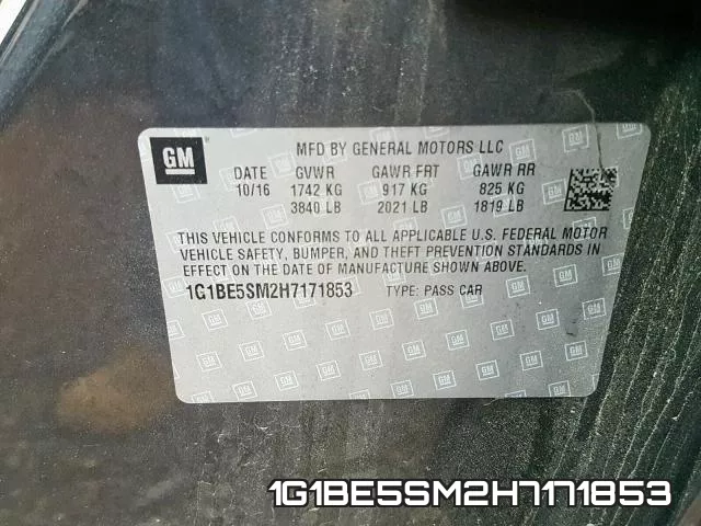 1G1BE5SM2H7171853 фото 2