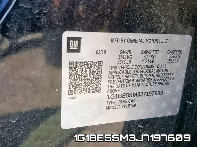 1G1BE5SM3J7197609 фото 2