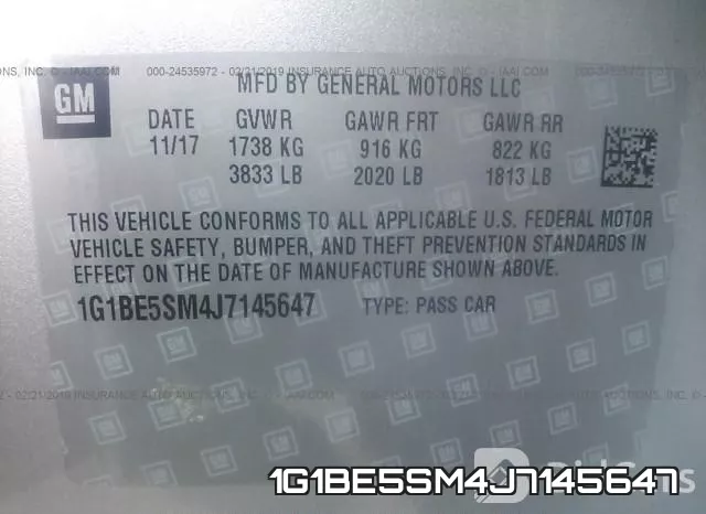 1G1BE5SM4J7145647 фото 10