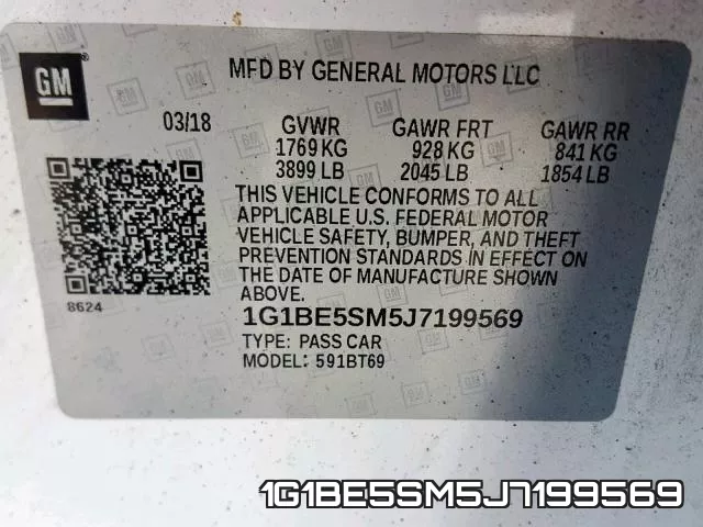 1G1BE5SM5J7199569 фото 2