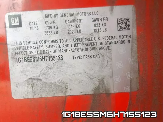 1G1BE5SM6H7155123 фото 2
