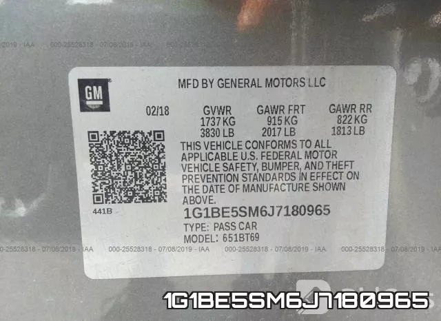 1G1BE5SM6J7180965 фото 10