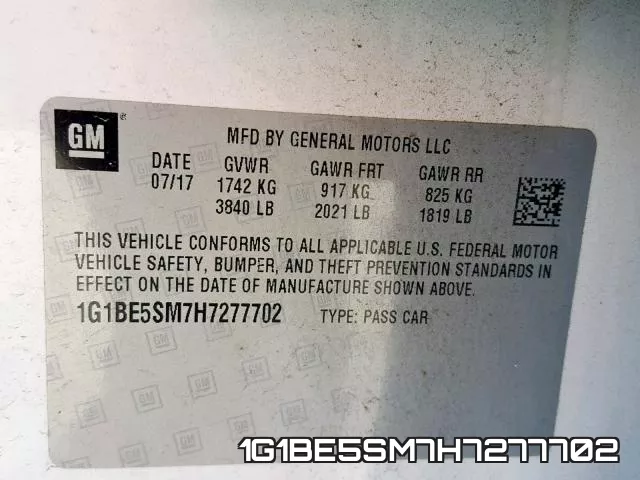 1G1BE5SM7H7277702 фото 2