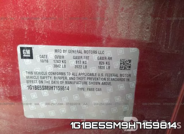 1G1BE5SM9H7159814 фото 10